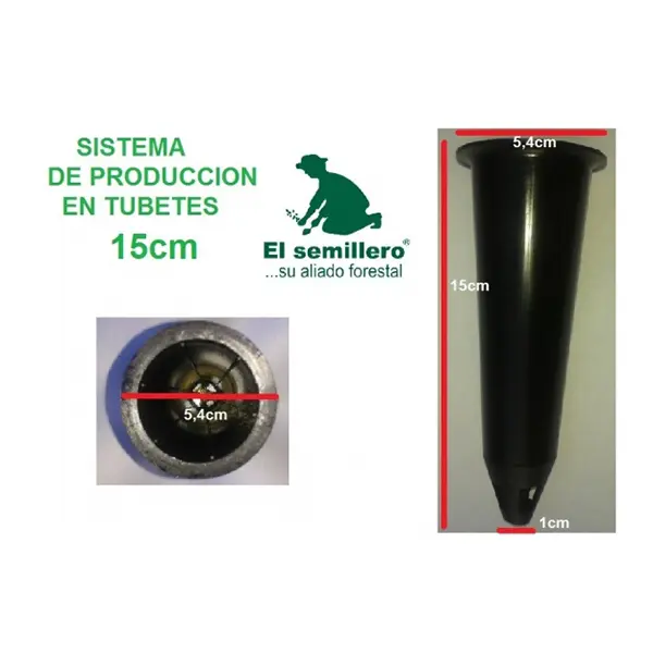 TUBETE 15 cm x UNIDAD