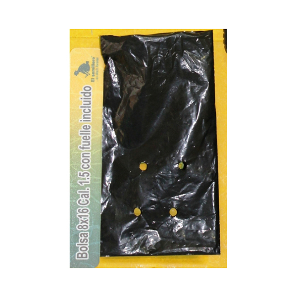 [BO2] BOLSA 8cm x 16cm CAL. 1.5 con fuelle incluido x 100 Unidades