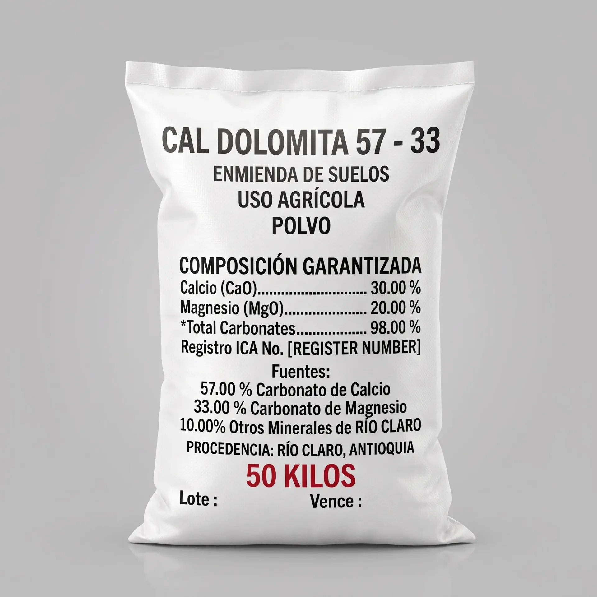 Compra Dolomita 57-33 Río Claro. X 50KG