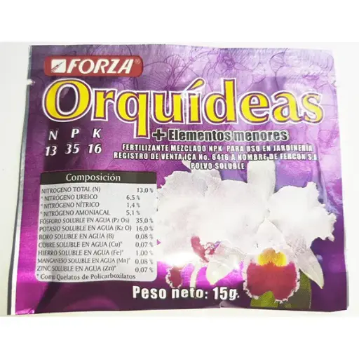 [NV30] FERTILIZANTE SOLUBLE ORQUIDEAS X 15GR